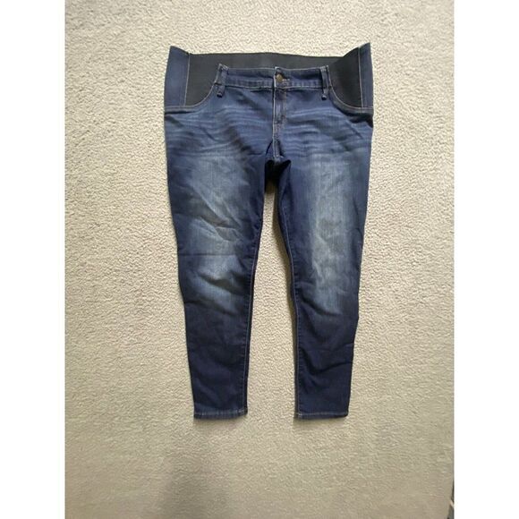 Isabel Maternity NWOT Skinny Crossover Panel Jeans Size 14/32R - Picture 1 of 7